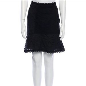 Moschino Cheap and Chic Scalloped Accent Knee-Length Skirt